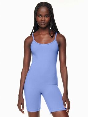 TNA Action Aritzia Rhythm 7" Romper Purple Athletic Gym Pilates Yoga Workout Sm